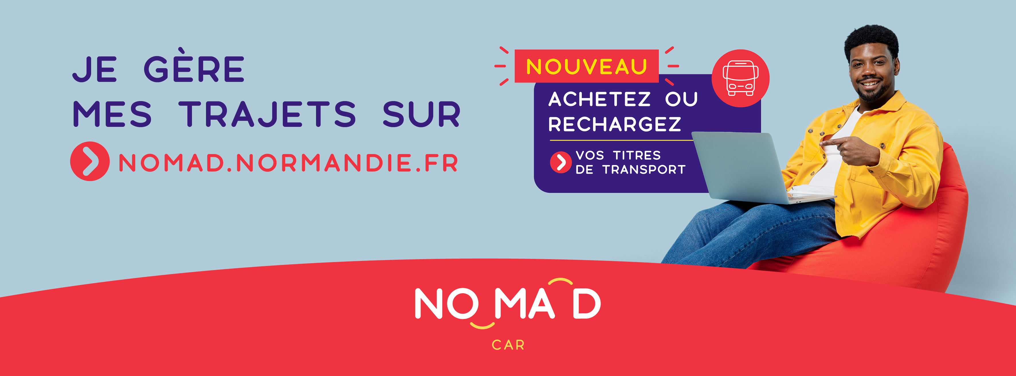 Je gère mes trajets sur nomad.normandie.fr